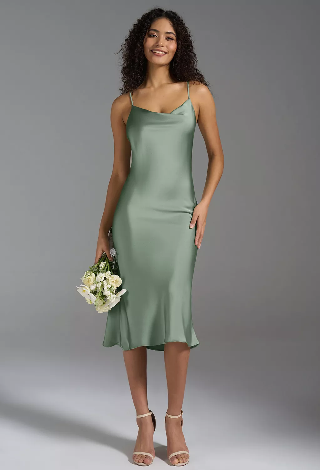 AW Alanna Oil Green  Bridesmaid Dresses